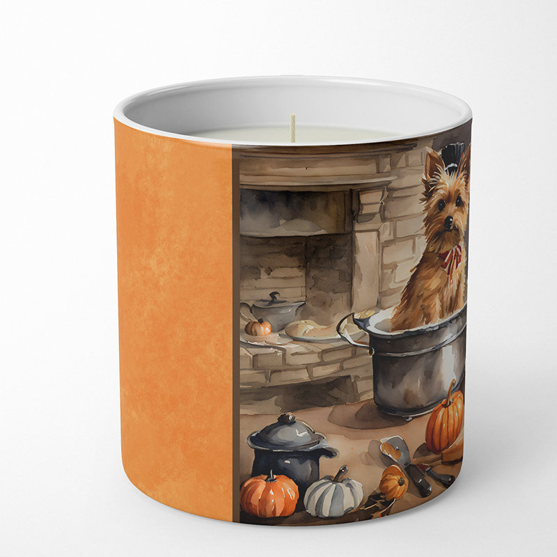 Pumpkin Pie Scented Tumbler Candle with Ceramic Holder