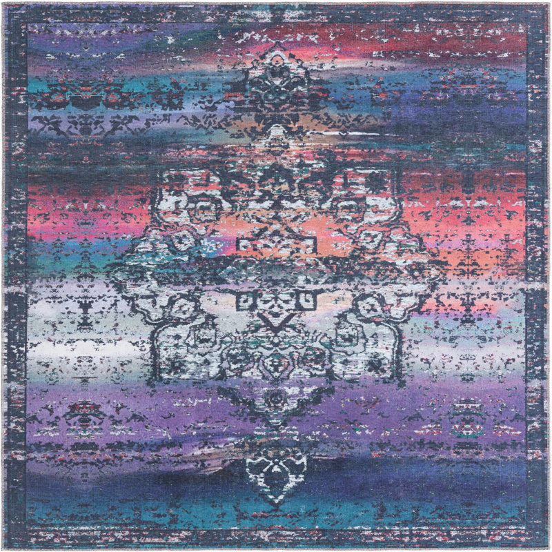 Oriental Indoor Rug, Square 7'3"
