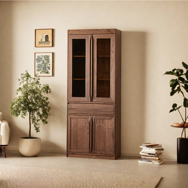 New Chinese style solid wood bookcase