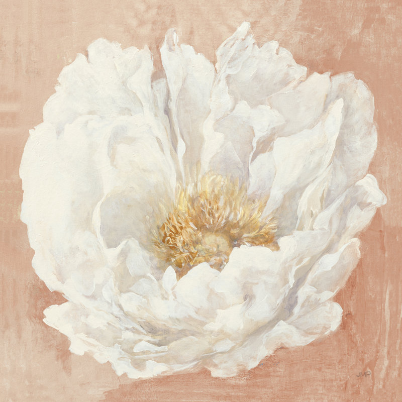 Pivoine sereine terre cuite, H 30 po x l 30 po