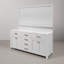 Meuble-lavabo de comptoir en marbre blanc de 72 po avec miroir Madison-1491603064
