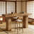 70.9" Modern Rustic Bar Table - Counter Height, Seats 4-6-600879465