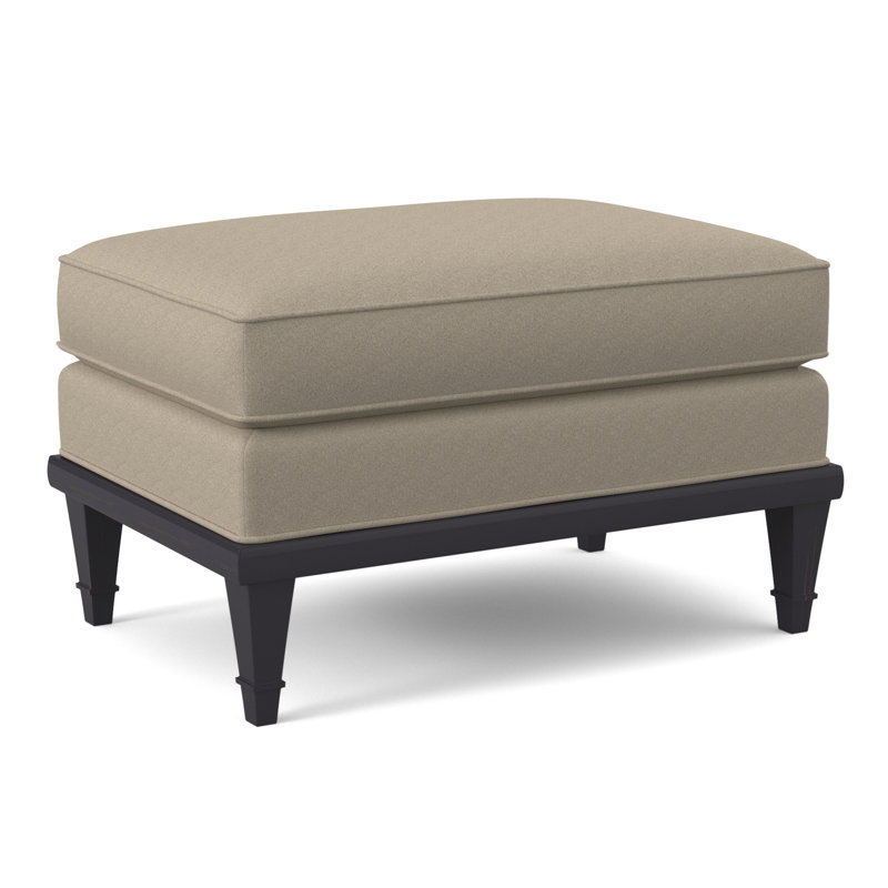 Dublin Ottoman, Venice Linen, Vintage Ebony