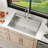30" L x 22" W Drop-In Kitchen Sink Single Bowl 16 Guage Stainless Steel Kitchen Sink Workstation with Accessories