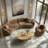 Sheth - Modern Brown Fabric Accent Chair