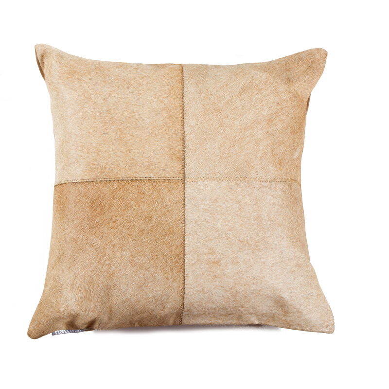 Coussin Torino, Patchwork, Brun / Blanc
