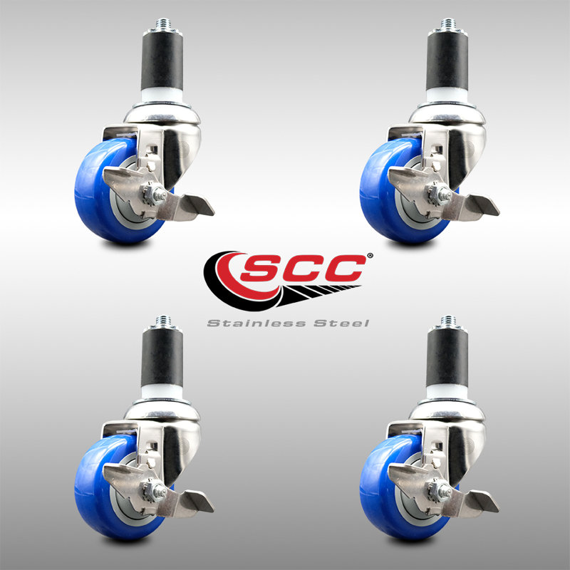 Poly Swivel Caster, Blue