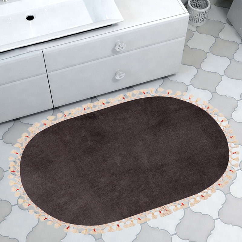 Tapis de bain de luxe, 100% acrylique, 29,5 po x 59,1 po | 1200 g / m², hauteur des poils de 1,2 po, dessous antidérapant, antibactérien, facile à nettoyer, lavable à la machine à 86 ° F | Parfait pour le confort et le style de la salle de bain