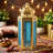 Gold Moroccan Candle Lantern Decorative Candle Holder Lamp for Table or Hanging, Ramadan Decorations, Weddings, Indoor Home Decor, Outdoor Patio or Porch (Set of 2)-452001048-452001047