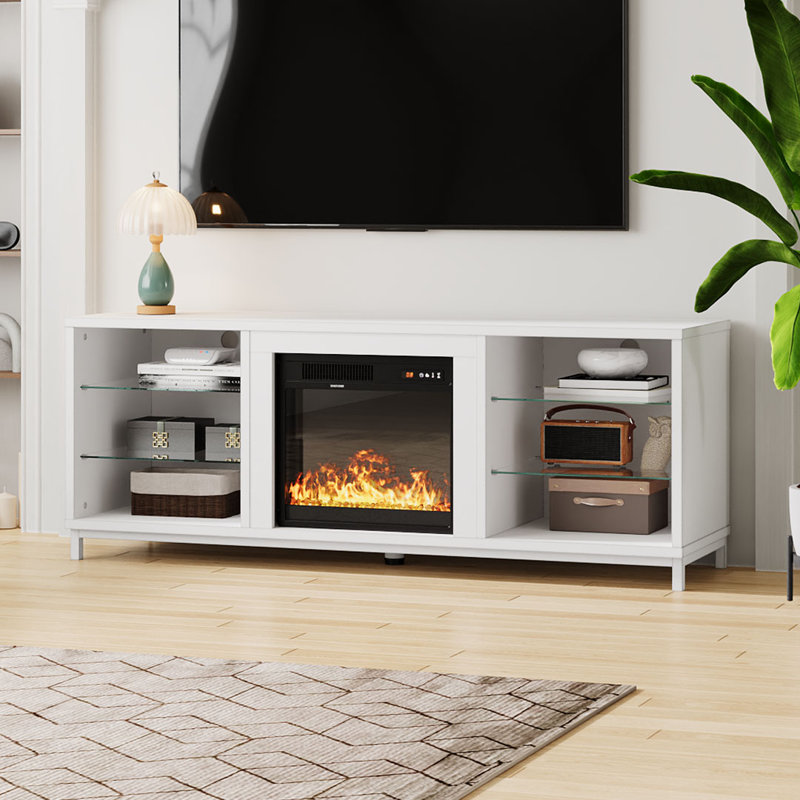 Latitude Run 164cm W TV Stand with Fireplace