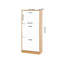 Armoire de rangement pour chaussures avec 3 tiroirs à panneaux blancs-866089823