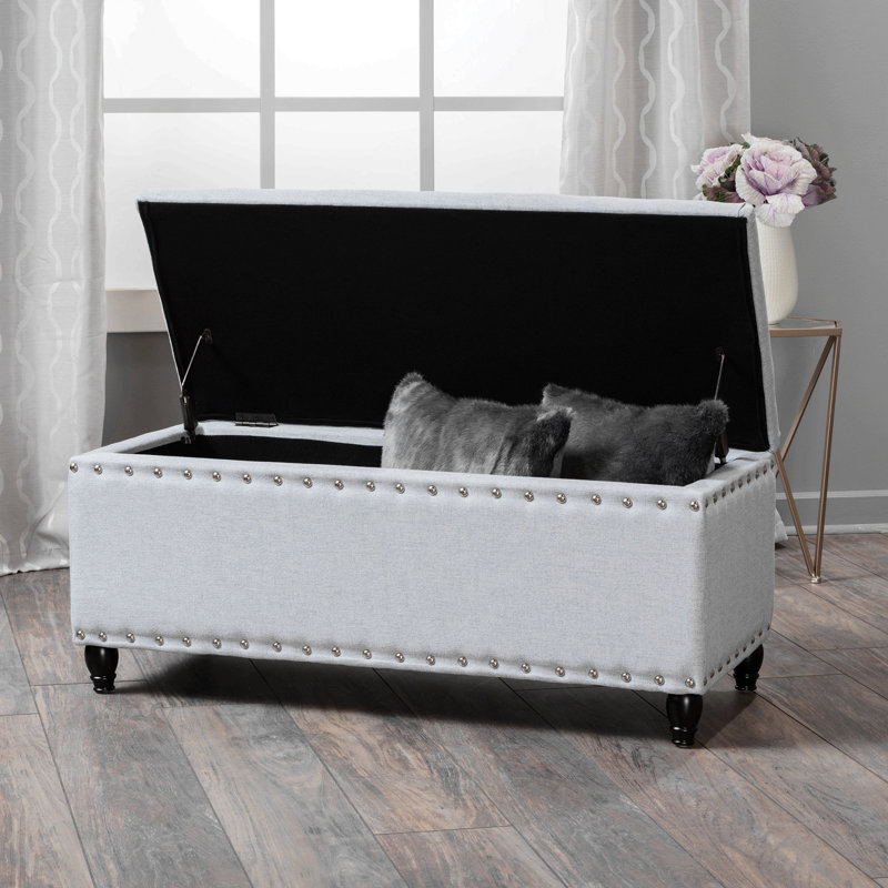 Flip top Storage Bench, Light Gray