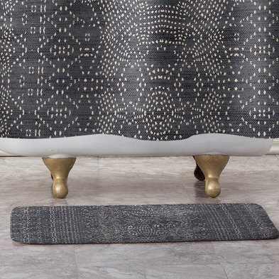 Tapis pour salle de bain antidérapant en denim Darieus Marrakeshi