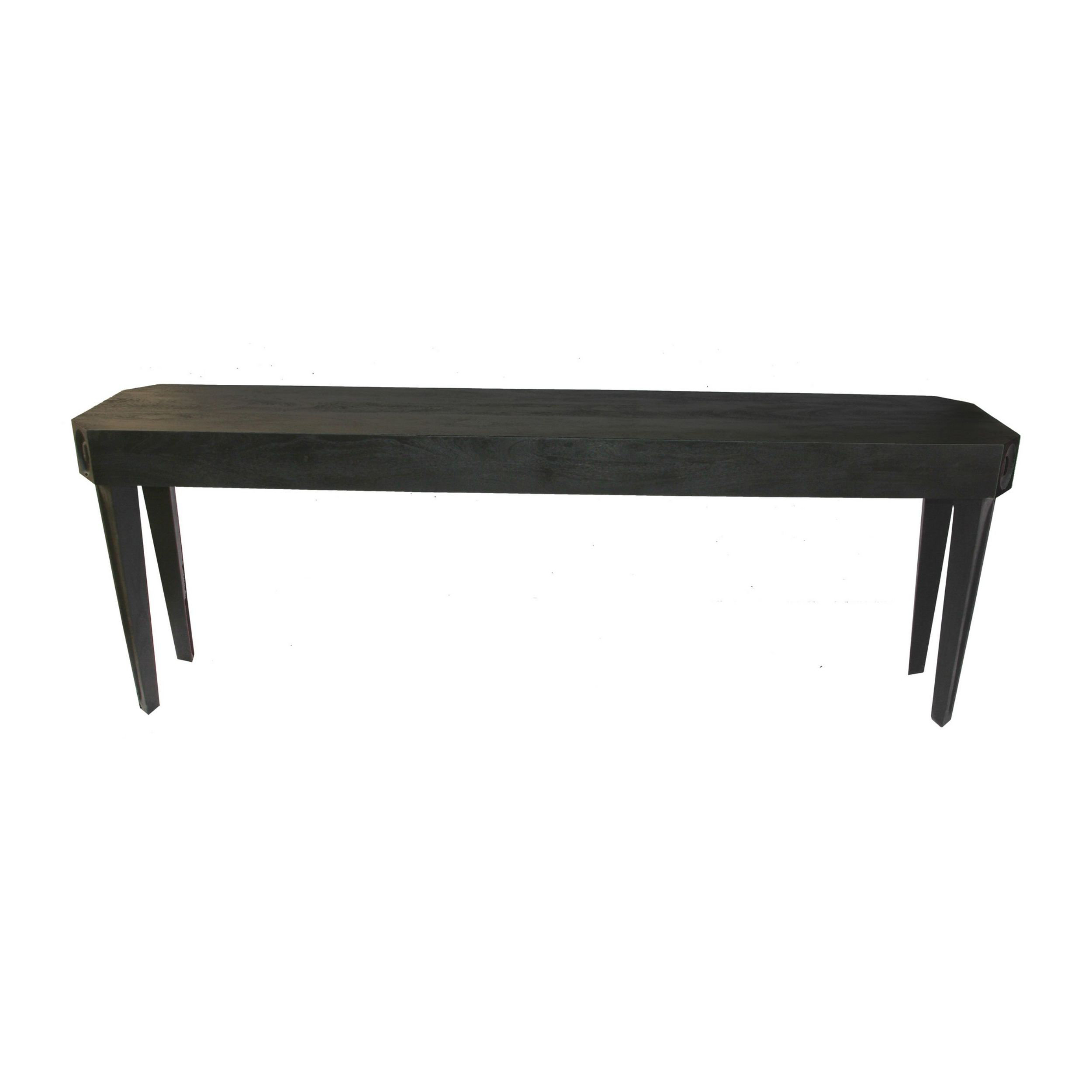 Latitude Run® 84 Inch Console Sideboard Table, Classic Acacia Wood ...