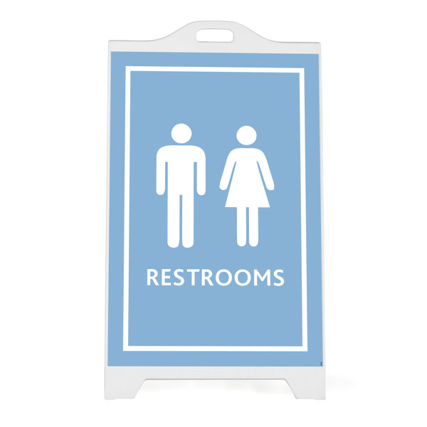 MT Displays Sandwich Board A-Frame Sidewalk Sign Restrooms | Wayfair