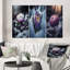 «A Blooming Puple Peony Flower in Winter», ensemble de 3 impressions-251285445-251285464