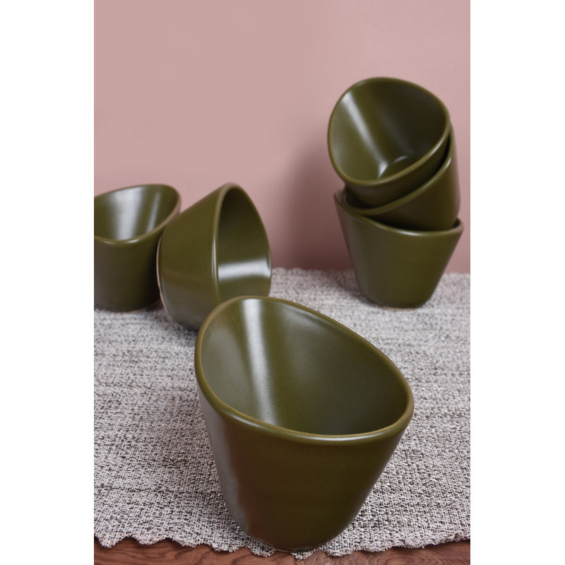 Taoran 6,8 oz Bol à céréales, Vert foncé