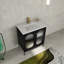 Luxueux meuble-lavabo avec lavabo en céramique et beaucoup de rangement, un ajout élégant et fonctionnel à votre salle de bain.