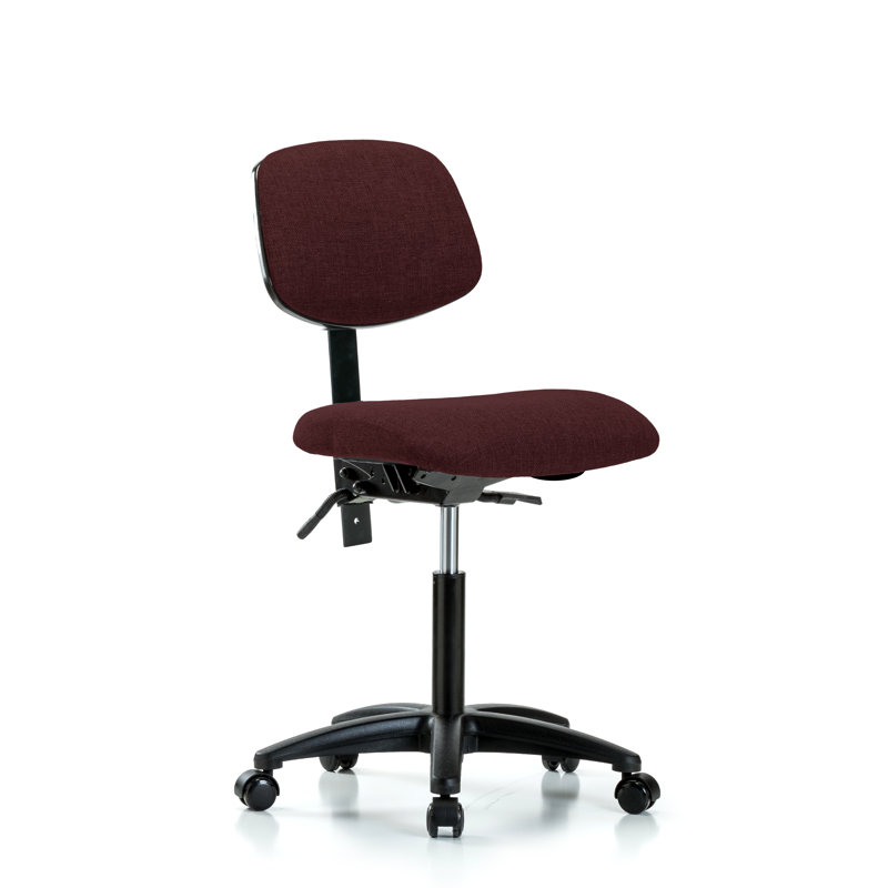 Candice Task Chair, Burgundy, Casters, Tilt Included