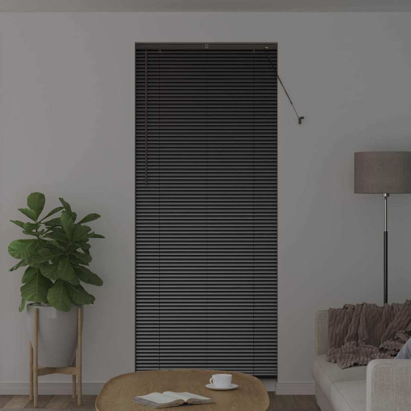 Venetian Blind, Black, 220cm L x 85cm W