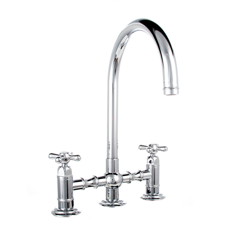 Mona Double Handle Kitchen Faucet with Accessories, Chrome