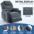Power Lift Technology Chenille Blue Lounge Chair With Usb Charging And Luxury Comfort