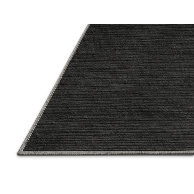 Machine Washable Solid Brown Area Rug, Round 3'