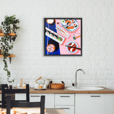 Vibrant Sushi Me Platter Floating Frame, design by Walker Noble