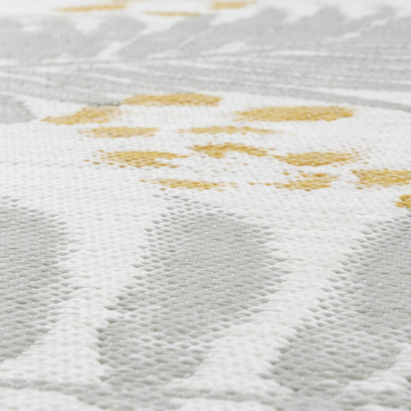 Zina Floral Reversible Flatweave Polypropylene Indoor / Outdoor Area Rug - Cream , Rectangle 7'11'' x 10'3''