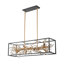 Lustre pour îlot de cuisine 8 lumières