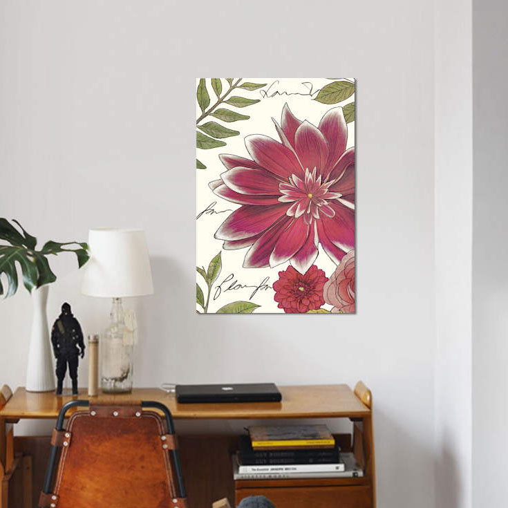 « tropical brillante i », impression sur toile, H 12 po x l 8 po x P 0,75 po, Pas de tapis, Toile tendue
