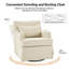 Chaise berçante pivotante avec dossier rembourré Jaxon-1859677016
