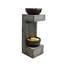 34" H Rainfall Fountain with Bowl On Top with LEDS