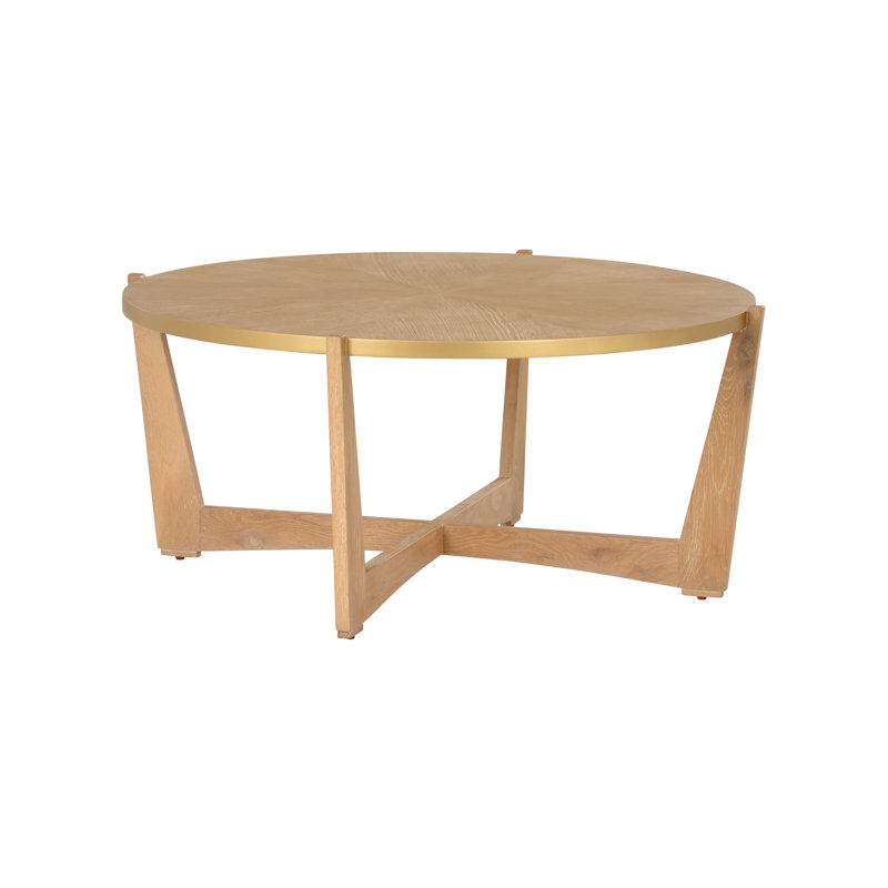 Jamie Merida Solid Wood Cocktail Table, Cerused Oak