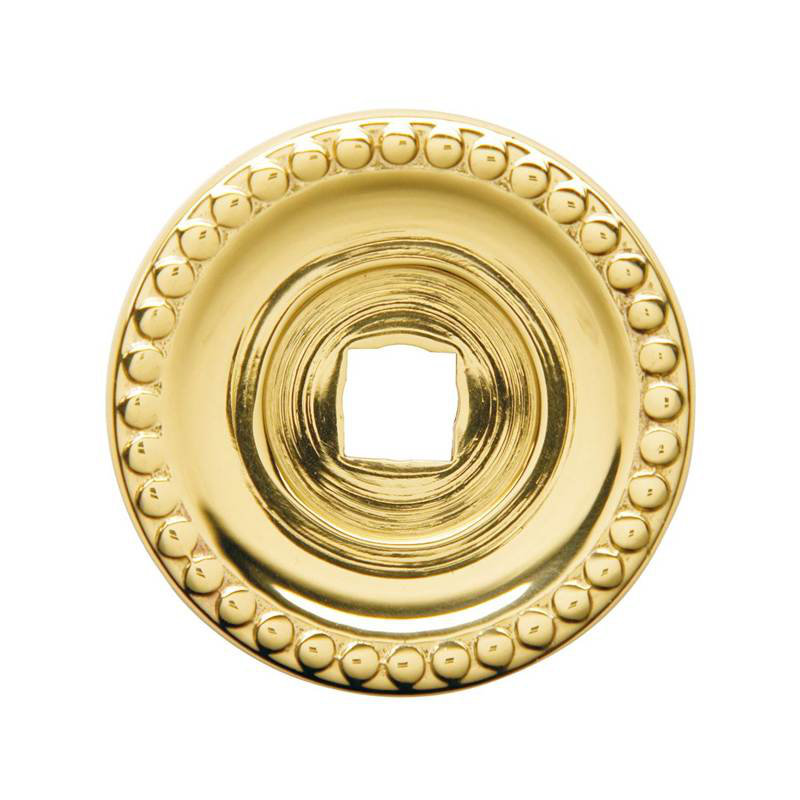 Beaded Knob Backplate, 1.4" H x 1.4" W x 0.2" D, Satin Nickel