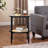 Wood Round Table With Open Shelf,Rattan End Table