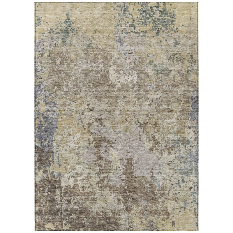 Kairi Brown Washable Indoor-Outdoor Rug - , 2'6" x 3'10"