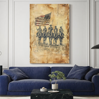 Cavalry Carries the Colors-Gallery Wrapped Canvas - Ready to Hang