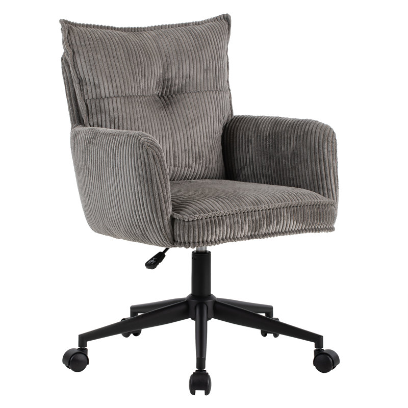 Harbour Corduroy Office Chair, Grey