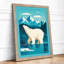 Polar Bear In Arctic Waters Minimalist - Print-1692350709-1692350707