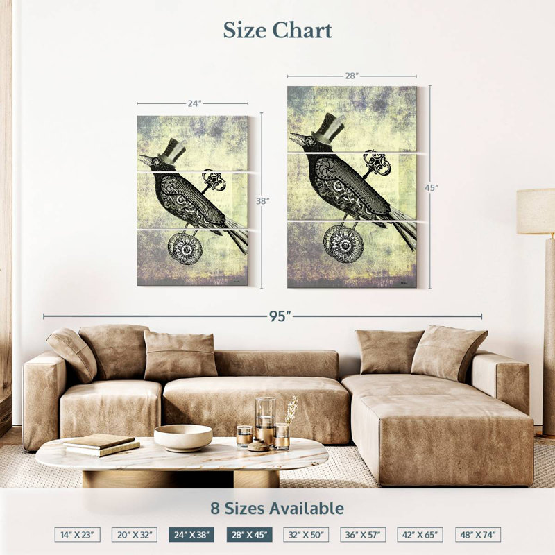 Brampt Steampunk Crow, 38" H x 24" W