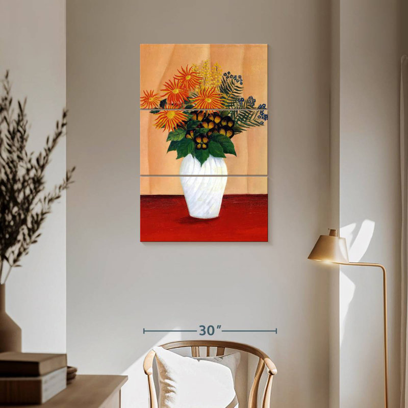 Bouquet de fleurs Harnek 1909-10, H 57 po x l 36 po