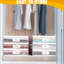 Lot de 6 sacs de rangement en plastique transparent avec fermeture éclair, en vinyle lisse, pour vêtements, literie, pulls, couettes, couvertures et draps, 40 x 35 x 10 cm, blanc transparent