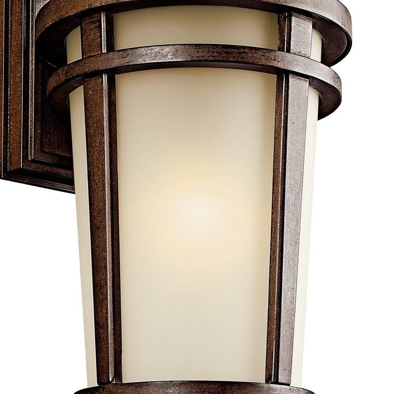 Lanterne murale d'extérieur en pierre brune 1 lumière Harvey 17,75 "Harvey, H 17,75 po x l 10 po x P 11 po / Incandescente