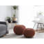 Bentall 40cm Wide Round Solid Colour Pouffe Ottoman-844570041