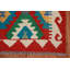 Tapis de couloir oriental géométrique en laine Kilim 3 x 13