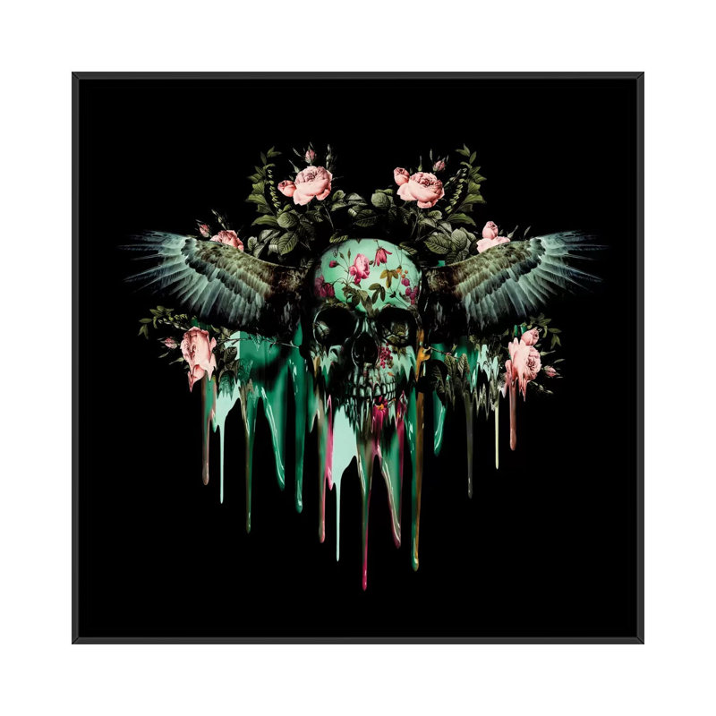Reproduction d’art sur toile tendue, "rêve", H 18 po x l 18 po x P 1,5 po, Toile avec cadre noir, Pas de tapis