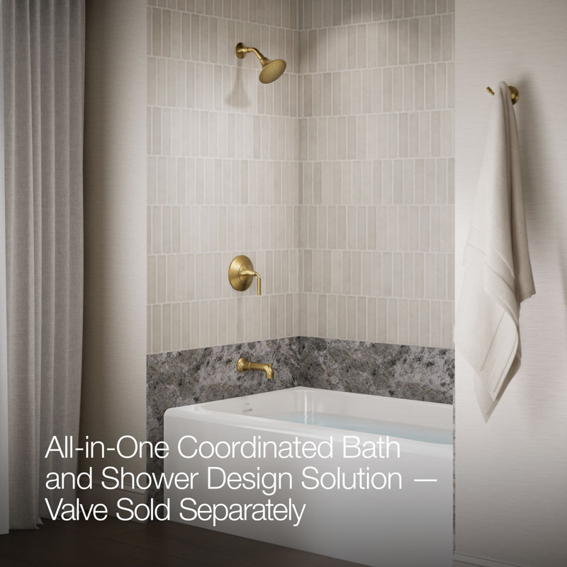 Tone Rite-Temp Pressure-Balancing Bath and Shower Faucet Trim Set 2.5 GPM, Vibrant Brushed Moderne Brass