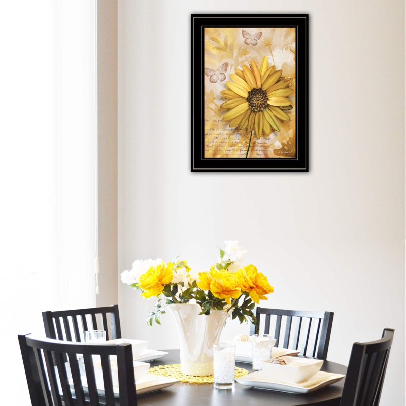 Fleurs et papillons II, art mural encadré pour le salon et la maison par Ed Wargo