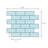 Free Flow 1 in. x 2 in. Glass Straight Edge Brick Mosaic Wall & Pool Tile-36910289